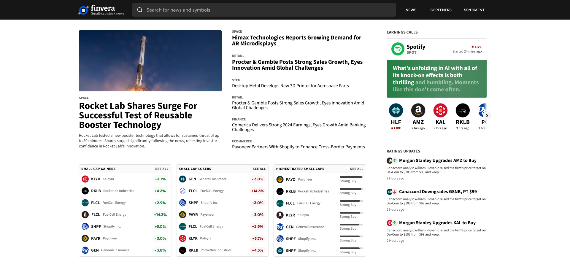 Finvera — Homepage